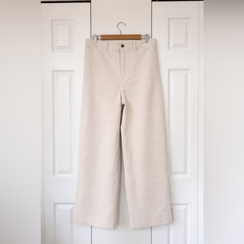 Everlane Women's White Corduroy Pants 28 inseam